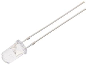 LED UV-A 5mm 3-3.8V 114mW 365nm 60 gr @ electrokit