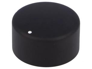 Ratt svart aluminium ø31x17mm @ electrokit