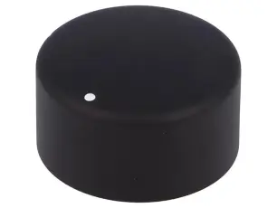Ratt svart aluminium ø31x17mm @ electrokit