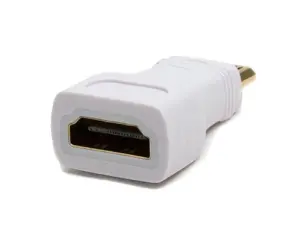 Adapter HDMI hona - mini hane (4k @ 60Hz) vit @ electrokit