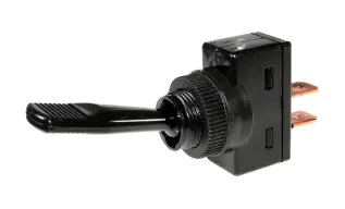 Long lever toggle switch, on-off 12/24VDC @ electrokit