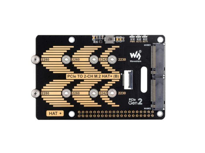 PCIe to 2x M.2 HAT for Raspberry Pi 5 @ electrokit (3 of 8)