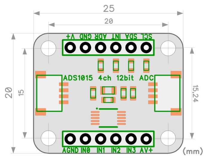 AD-omvandlare 4-kan 12-bit I2C QWIIC @ electrokit (4 av 4)