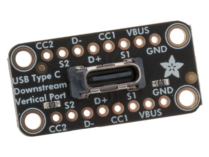 USB-C hona vertikal monterad på kort @ electrokit (2 av 2)