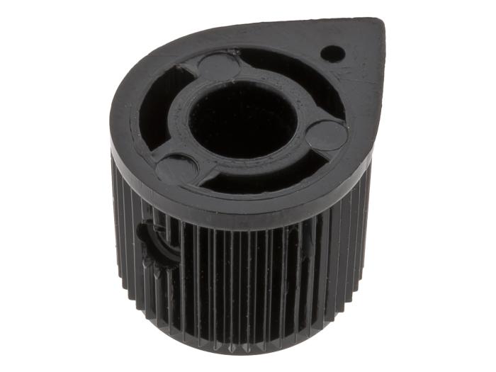 Ratt svart plast ø15.4x13.2mm med pil stoppskruv @ electrokit (2 av 2)