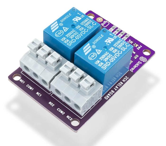 Reläkort x2 5V opto-isolerat 250VAC/10A @ electrokit (2 av 5)