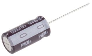 Elektrolytkondensator 1000uF 16V &Oslash;10x20 @ electrokit