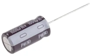 Elektrolytkondensator 1000uF 16V &Oslash;10x20 @ electrokit