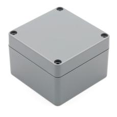 Enclosure 82x80x55mm IP65 grey ABS @ electrokit