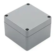 Enclosure 82x80x55mm IP65 grey ABS @ electrokit