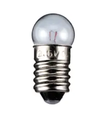 Glödlampa E10 12V 200mA 2.4W glob @ electrokit