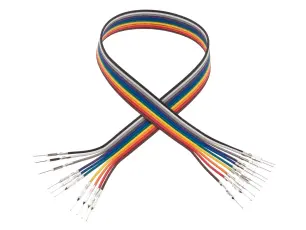 Ribbon cable 10-pin dupont terminals male/male 300mm @ electrokit