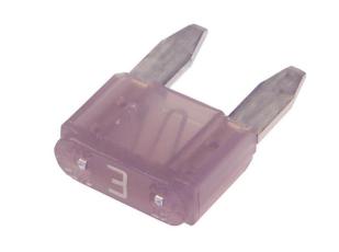 Blade fuse 3A 32VDC - MINI ATM violet @ electrokit