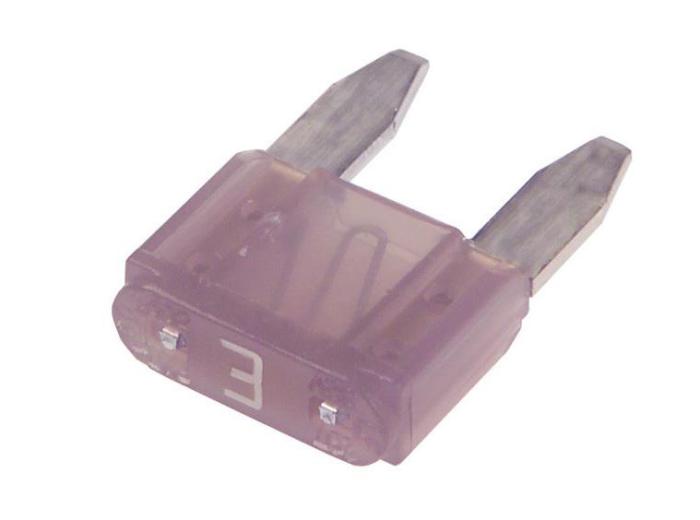 Blade fuse 3A 32VDC - MINI ATM violet @ electrokit (1 of 1)