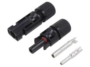 MC4 connectors 2.5-6mm2 1kV 30A - Pair for crimpning @ electrokit