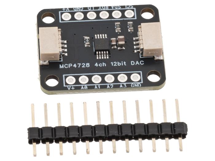 DA-omvandlare 4-kan 12-bit I2C QWIIC @ electrokit (1 av 4)