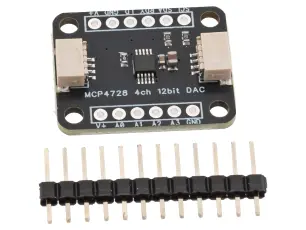 DA-omvandlare 4-kan 12-bit I2C QWIIC @ electrokit