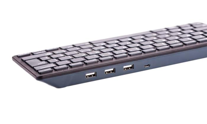Tangentbord Raspberry Pi - svart/grå @ electrokit (2 av 2)