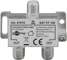 F-splitter 2-väg 3.7dB @ electrokit