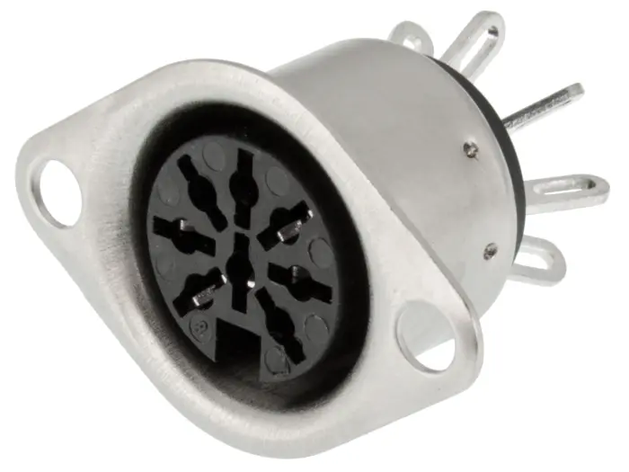 DIN hona 8-pol 270° chassi @ electrokit (1 av 3)
