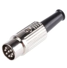 DIN male 8-pin 270° metal @ electrokit