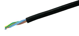 RKK nätkabel H05VV-F 3x0.75mm² svart @ electrokit