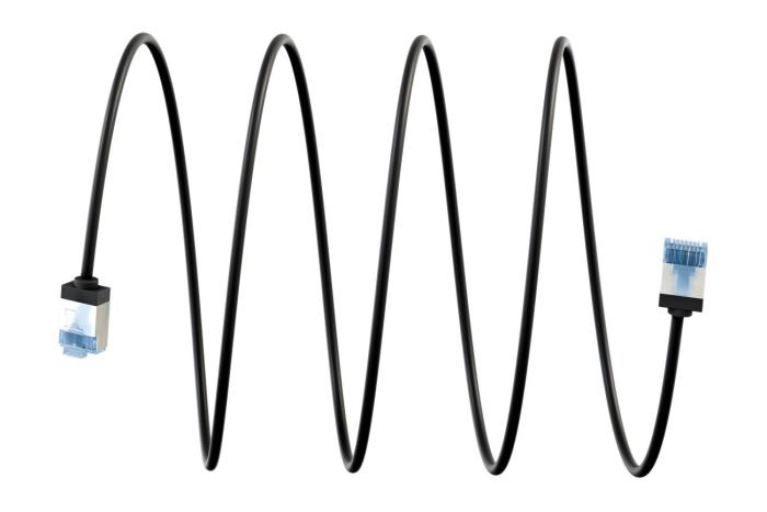 UTP Cat6a ultra-flexibel nätverkskabel 10m svart LSZH TPE Cu @ electrokit (4 av 4)