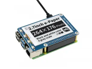 2.7" E-papper display 264x176px svart/vit f&ouml;r Raspberry Pi @ electrokit