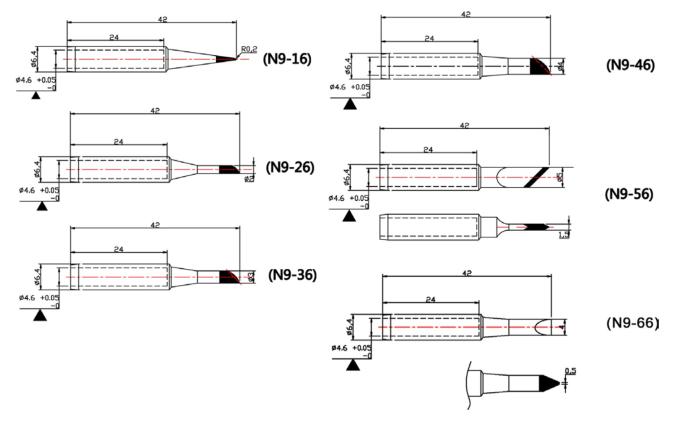 Lödspets N9-56 för ZD-8903 ZD8936 - 5x1.5mm kniv @ electrokit (3 av 3)