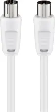 Antennkabel 2.5m 70dB dubbelskärmad vit @ electrokit