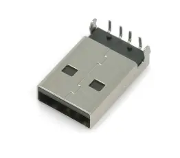 USB-A male PCB angled @ electrokit