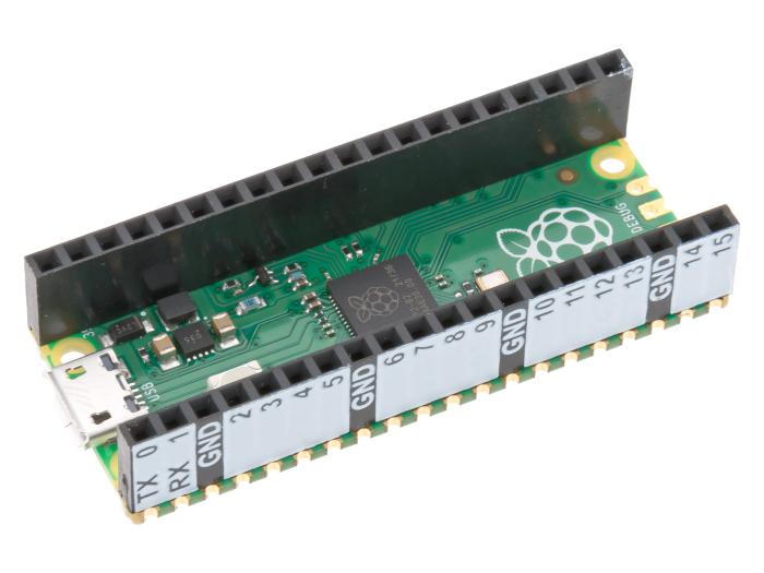 Hylslister för Raspberry Pi Pico med märkning - rak @ electrokit (2 av 2)