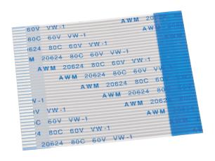 FPC-kabel 40-pol 1.0mm 50mm motsatt-sida @ electrokit