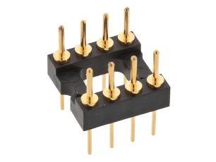 Sockeladapter DIL-adapter 8-pin guldpl&auml;terad @ electrokit