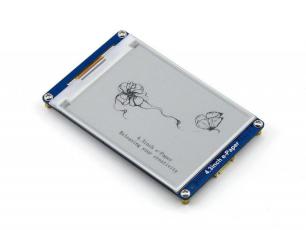 4.3" E-papper display 800x600px svart/vit monterad på kort @ electrokit