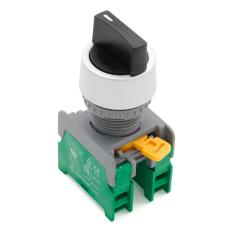 Vridstr&ouml;mbrytare 1-0-2 &oslash;22mm 2xNO 230VAC / 3A IP65 @ electrokit