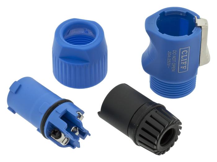 Power twist hona 3-pol 16A 250VAC blå @ electrokit (3 av 3)