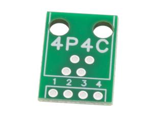 Adapterkort RJ10 / 4P4C @ electrokit