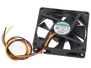 Fan 70x70x15mm 12VDC 31.5dBA 45.6m³/h @ electrokit
