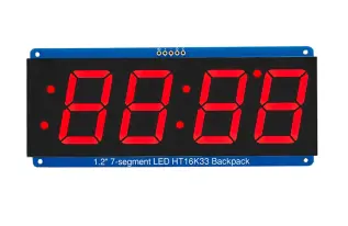 LED-display 30mm med anslutningskort f&ouml;r I2C - Qwiic @ electrokit