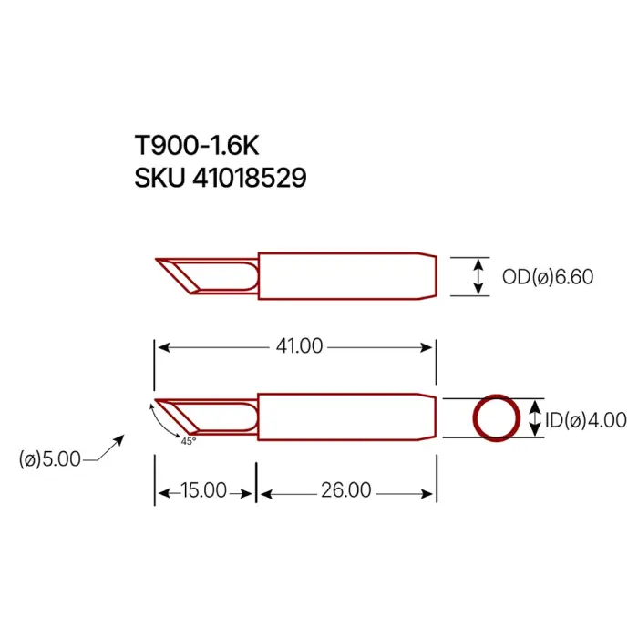 Lödspets T900-1.6K @ electrokit (2 av 2)