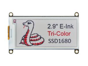2.9" E-papper display röd/svart/vit @ electrokit