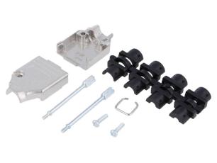 Kåpa D-SUB 9p (HD15p) metall @ electrokit