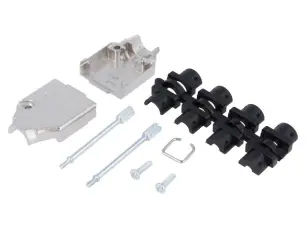 Kåpa D-SUB 9p (HD15p) metall @ electrokit