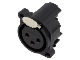 XLR 3-pol hona PCB vinklad @ electrokit