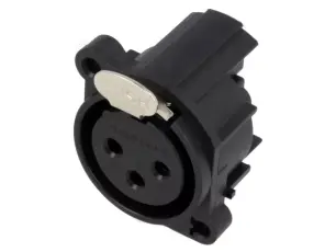 XLR 3-pin female PCB angled @ electrokit