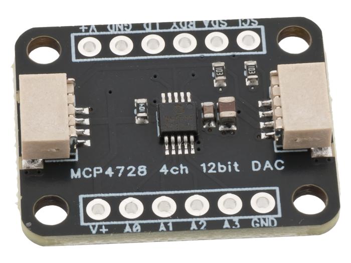 DA-omvandlare 4-kan 12-bit I2C QWIIC @ electrokit (2 av 4)
