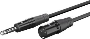 Balanced cable XLR male to to 6.3mm TRS male 10m @ electrokit