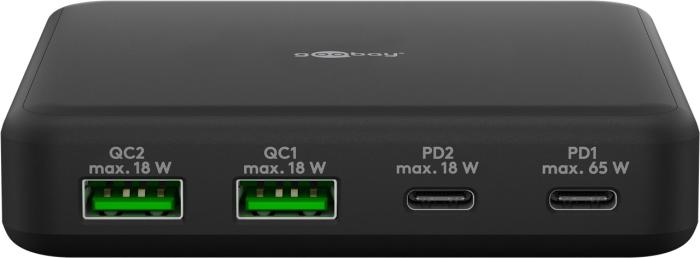 USB-C PD GaN multiport snabbladdare 65W @ electrokit (2 av 12)
