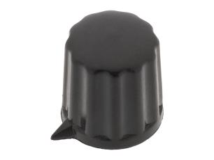 Ratt svart plast ø12x12.8mm med pil stoppskruv @ electrokit
